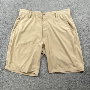 FootJoy Shorts Mens 34 Tan 9" Golf Lightweight Performance Stretch Flat Front